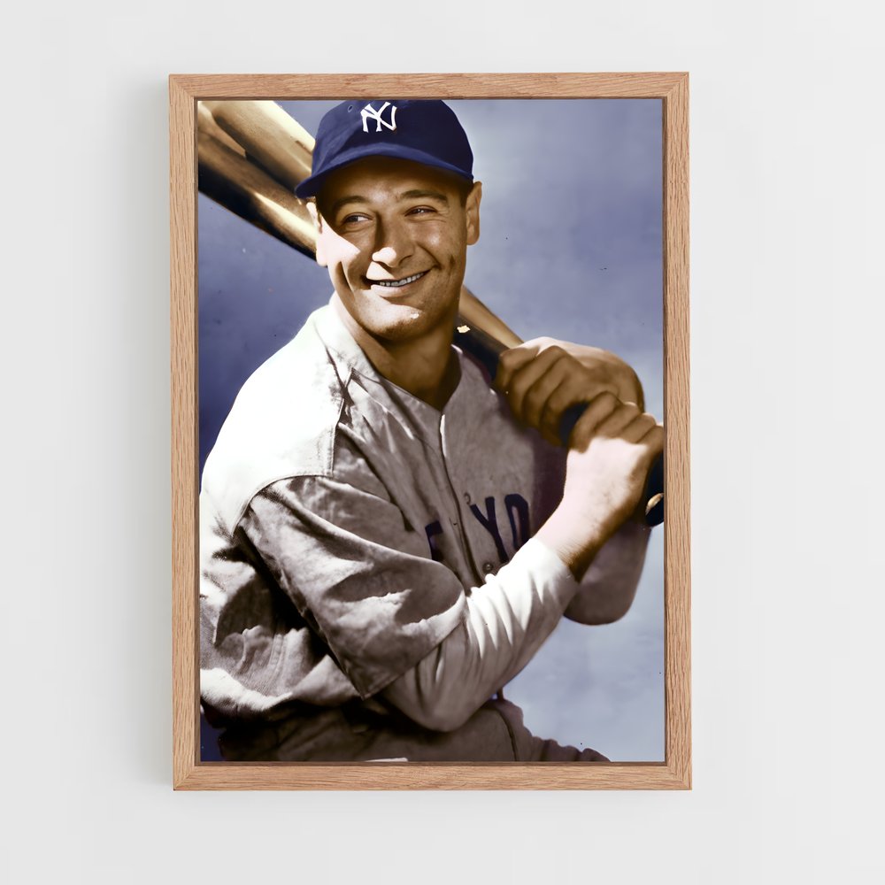 Poster Le Frappeur Sourire – affiche Baseball (vue 4)